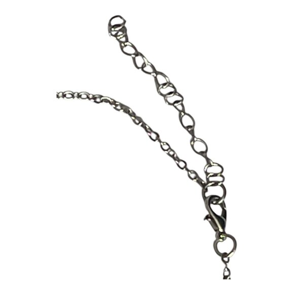 Tree of Life Owl Pendant Necklace with Abalone Shell Inlay & Multicolor Rhinesto - Picture 3 of 5